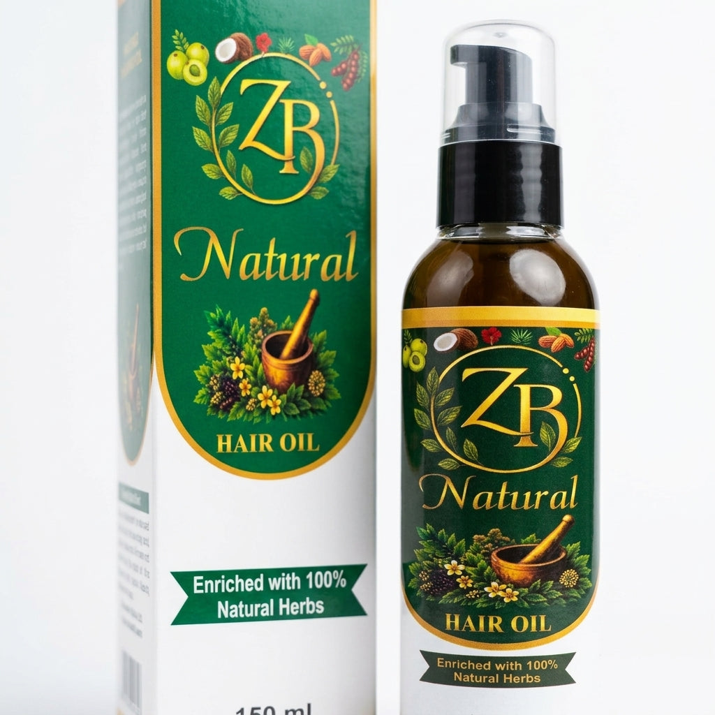 ZBNatural Hair Oil™ 100% Organic | 20+ Herbs & Botanical Oils | Hair Growth, Anti Hair Fall & Damage Repair Oil
