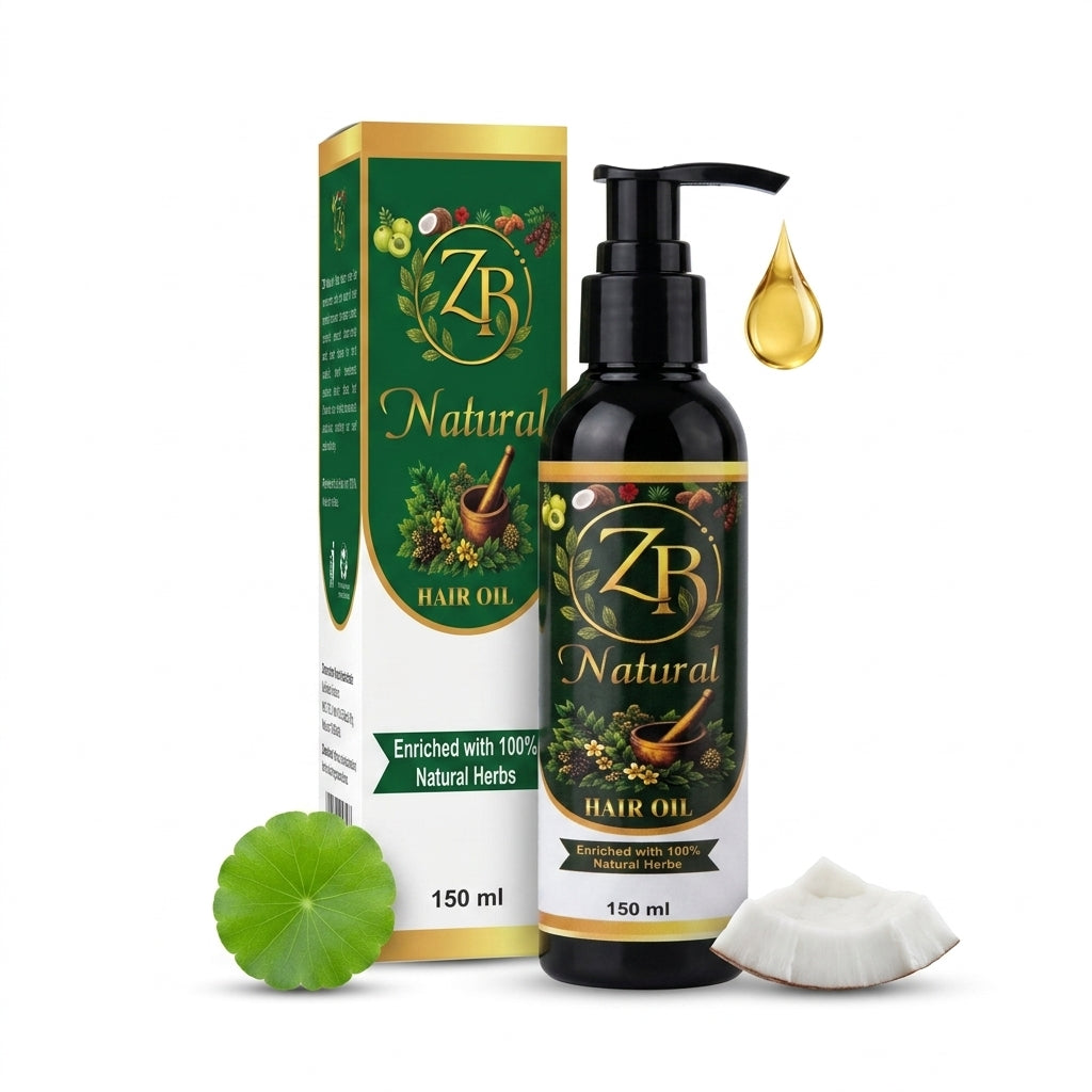ZBNatural Hair Oil™ 100% Organic | 20+ Herbs & Botanical Oils | Hair Growth, Anti Hair Fall & Damage Repair Oil