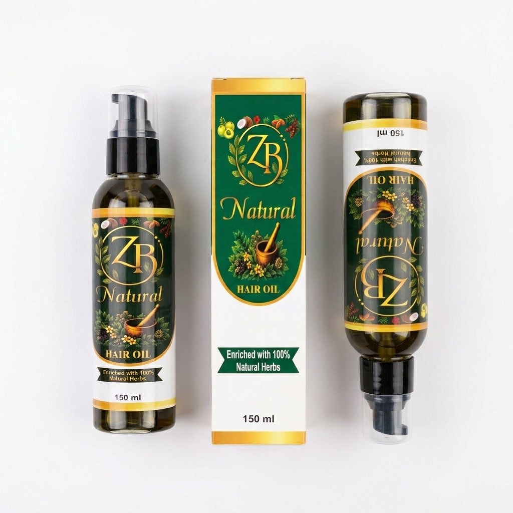 ZBNatural Hair Oil™ 100% Organic | 20+ Herbs & Botanical Oils | Hair Growth, Anti Hair Fall & Damage Repair Oil
