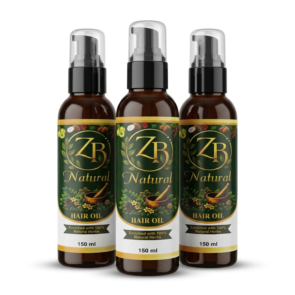 ZBNatural Hair Oil™ 100% Organic | 20+ Herbs & Botanical Oils | Hair Growth, Anti Hair Fall & Damage Repair Oil